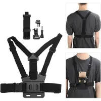 Ren Bodycam met Harnas - Bodycam Camera - Bodycam - Houder Verstelbare Mobiele Telefoon- Zwart- 180cm x 40cm x 170cm; 0.5 kg