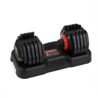 Happiq verstelbaar dumbbellset - 10-in-1 vrij gewicht, snel en makkelijk met één hand verstelbaar, antislip metalen handgreep