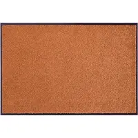 Famanu – Deurmat 40 x 60 cm, beschikbaar in 12 kleuren, wasbaar en weerbestendig, antislip, voor entree en buitengebruik, oranje
