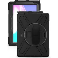 Just in Case tablet Hoes geschikt voor Samsung Galaxy Tab Active4 Pro - Shockproof Case met Screenprotector - Zwart