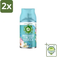 Air Wick - Luchtverfrisser Navulling - Lentebries & Eilandvanille - Automatische Spray - 250 ml - Voordeelverpakking - 2 stuks - Lentebries en eilandvanille - Luchtverfrisser