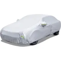 Famanu – Weerbestendige autohoes met ritssluiting en zak, biedt volledige bescherming tegen regen, sneeuw, zon en UV-straling voor sedan/stationwagen/