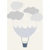 IXXI Hot Air Balloon, Menina Lisboa & Various - 100 x 140 cm - Grote wanddecoratie en posters - Minimalisme, Cartoonesk, Geometrische Kunst, Abstract