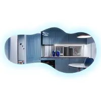 Tulup Spiegel LED - Onregelmatige Spiegel Met LED - 40 cm x 80 cm - Koel Wit 6500K - LED verlichting Spiegel - LED Organische Spiegel Groot - Decoratieve Organische Spiegel Gang
