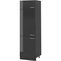 Vicco Hoge kast R-Line, Antraciet Hoogglans/Antraciet, 60 cm