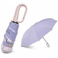 VHV -Compacte Opvouwbare Paraplu - Vijfvoudige Reisparaplu - UV-werende Parasol met UPF50+ voor Dames - Lichtgewicht Zakparaplu - 90cm Diameter - Diverse Pastelkleuren