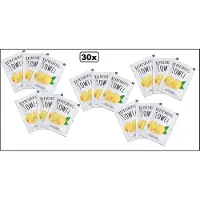 TakeAware 30 stuks Verfrissings doekjes citroen 16cm x 16cm – Citroen doekjes food diner tafeldecoratie
