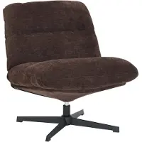 Livin24 Fauteuil Sara draaibaar velvet bruin