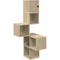 vidaXL Muur Hoekplank Sonoma Eiken 48 x 48 x 120 cm Bewerkt hout