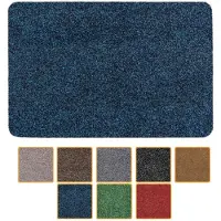 ANRO Deurmat Blauw 60x40cm – Schoonloopmat Antislip Wasbaar Voordeur Hal Binnen & Buiten Op Maat