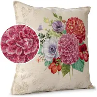 ANRO Sierkussen Boeket 45x45cm – Jacquard Gobelin Inclusief Vulling Bank Woonkamer Decoratief