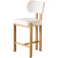 Lizzely Garden & Living SET DEAL 2 stuks: Barkruk Japandi beige Naomi lichtbruin minimalistische barstoel japanse stijl