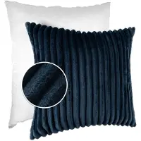 ANRO Sierkussen Jeansblauw 30x50cm – Ribfluweel Kussen Inclusief Vulling Bank Woonkamer Slaapkamer