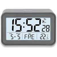 ADE Digitale Alarmklok Grijs Radiogestuurd - Incl. 2x Aa