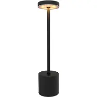 LEDVION - Oplaadbare Tafellamp Luna - LED - Zwart - Dimbaar - IP20 - USB