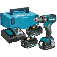 Makita Accuboormachine met slagfunctie, BLDC, 18V, 3 x 3.0Ah - Model: M DHP485RF3*