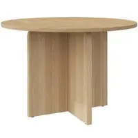 MODFU Eettafel - Rond 120 Cm - Scandinavisch - Eetkamer - MDF - Eikenkleur