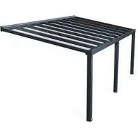 Canopia Palram | Aanleunende Pergola Stockholm Met Dakzonwering Grijs 340x660cm
