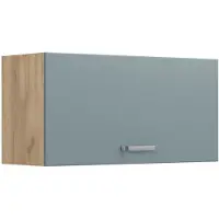 Vicco Hangkast R-Line, Blauw-grijs/Goudkleurig Eiken, 80 cm Plat