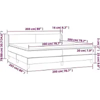 vidaXL Boxspring met matras fluweel donkergroen 200x200 cm