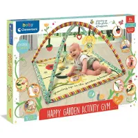 Clementoni Babygym Garden of Happiness - Speelmat en Speelkleed - Zacht Speeltapijt 82x82 cm met Speelboog en Accessoires - Baby Gym Speelgoed