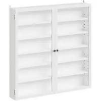 SoBuy Wit Hangend Muurkastje 80x12x80 cm