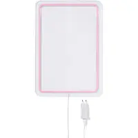 HEMA Transparant led whiteboard met neon rand 48.5x33.8x1.3cm (semi transparant)