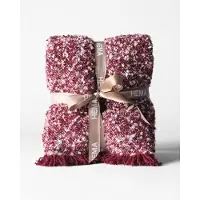 HEMA Plaid 150x130cm boucle bordeauxrood (bordeauxrood)
