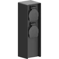 LEDVION - Buitenstopcontact Paal - 2 Stopcontacten - Waterdicht IP44