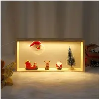 Semoic Kerstnachtlampje, LED Kerstman, Decoraties, Presentatiestandaard, Kerstboomdecoratiestandaard A