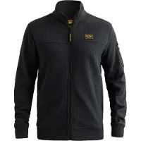 PME Legend Tussenjas 'Sweatshirt with jacquard pattern and flight pocket' donkerblauw