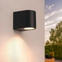 LEDVION - LED Wandlamp Sacramento - GU10 - IP54 - Zwart