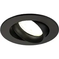 LEDVION - LED Inbouwspot Rio - Zwart - Dimbaar - 3W - 4000K - Ø85 mm