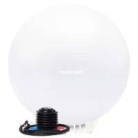 Tunturi Anti Burst Fitness bal met Pomp - Yoga bal 55 cm - Pilates bal - Zwangerschapsbal – 220 kg gebruikersgewicht - Incl Trainingsapp – Wit