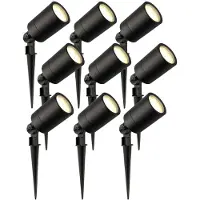 LEDVION - 9X LED Prikspots - 2700K - Zwart - 5W - IP65