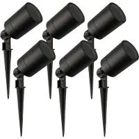 LEDVION - 6X LED Spotlight - GU10 - Zwart - 5W - IP65