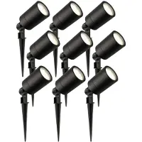 LEDVION - 9X LED Prikspots - 4000K - Zwart - 5W - IP65