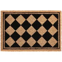 Usorteret CARDONA - Deurmat - Beige/Zwart - 40 x 60 cm - Kokosvezel/PVC
