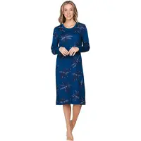 Pastunette Katoenen dames nachthemd donkerblauw Premium | Maat 36