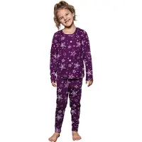 Rebelle Katoenen dames pyjama donkerpaars MyRebelle | Maat 104