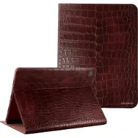 Selencia Croco bookcase voor de Samsung Galaxy Tab A11 Plus / A9 Plus - Burgundy