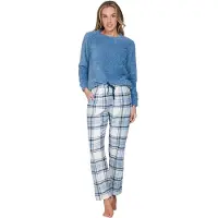 Pastunette Fleece dames top blauw | Maat 40