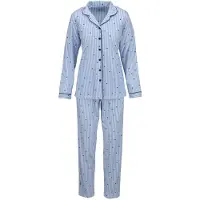 Ringella Katoenen dames pyjama lichtblauw | Maat 50