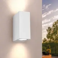 LEDVION - LED Wandlamp Dimbaar - 3W - 2700K - Cube & Wit - GU10 - IP54