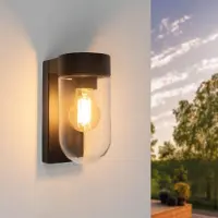 LEDVION - LED Wandlamp - E27 - IP44 - Zwart