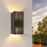 LEDVION - LED Wandlamp - 2x G9 - IP44 - Zwart - Rechthoek