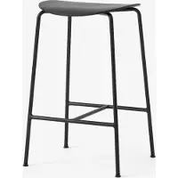 &tradition Pavilion Counter Barkruk AV37 Lacquered walnut backrest & seat