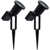 LEDVION - 2x LED Solar Prikspot - 0.29W - 3000K - IP65 - Zwart