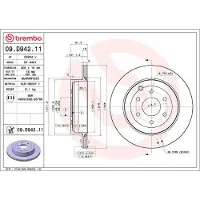 Brembo 09.D942.11 Remschijf