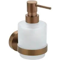 Sapho X-Round Copper Zeepdispenser 200ml, matglas, mat koper
